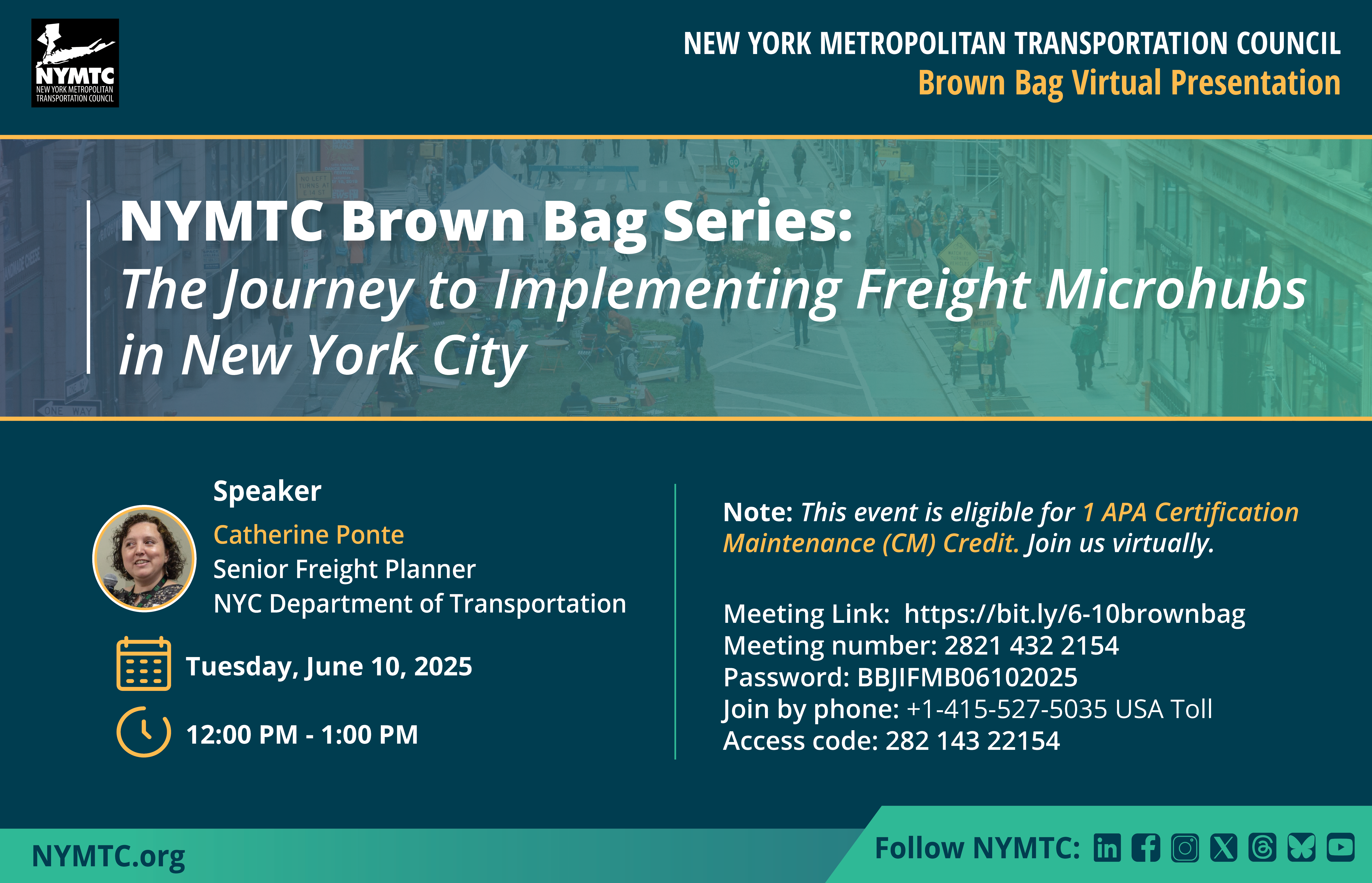 2025-06-10 NYMTC Brown Bag Eblast - Catherine Ponte and Microhubs639148093199947918